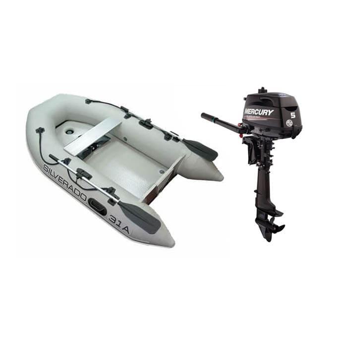 Лодка ПВХ Silverado Air Deck 31A и мотор Mercury F5 MH