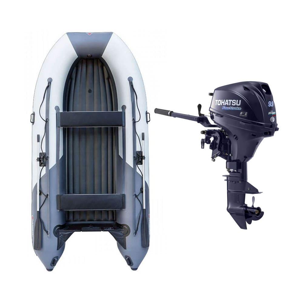 Лодка ПВХ Yukona 350 НДНД и мотор Tohatsu MFS 9.9 ES